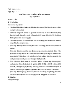 Giáo án Bài 8 Hóa học 12 Kết nối tri thức: Amine