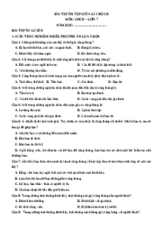 Bài tập ôn tập Giữa kì 2 GDCD 7 Cánh diều cấu trúc mới