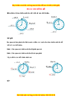 VBT Toán lớp 3 Bài 48 (Chân trời sáng tạo): Xem đồng hồ
