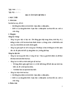 Giáo án Ôn tập chương 5 Hóa học 12 Kết nối tri thức