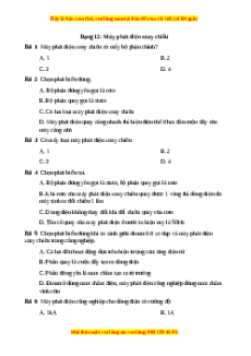 Trắc nghiệm Máy phát điện xoay chiều Vật lí 9
