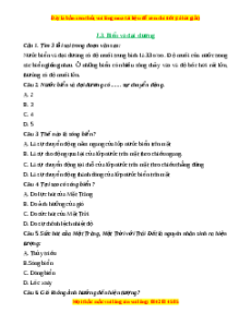 Trắc nghiệm Bài 18 Địa lí 6 Chân trời sáng tạo: Biển và đại dương
