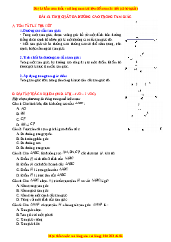 Chuyên đề Tính chất ba đường cao của tam giác Toán 7 Cánh diều