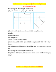 Giải Sgk Toán lớp 3 Bài 52: Hình vuông (Cánh diều)