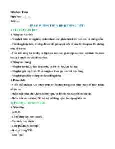 Giáo án Đường tròn, hình tròn Toán lớp 5 Chân trời sáng tạo