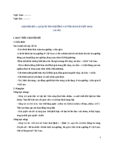 Giáo án chuyên đề Lịch sử 12 Kết nối tri thức