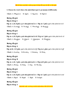 Trắc nghiệm Unit 8: You should see a doctor Tiếng Anh 7 Cánh diều