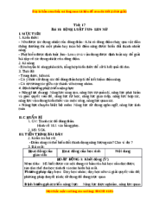 Giáo án Định luật Jun - Lenxo Vật lí 9
