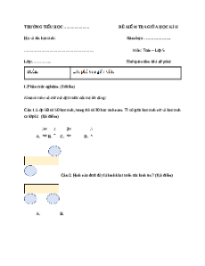 Đề thi Giữa kì 2 Toán lớp 5 Kết nối tri thức (Đề 5)