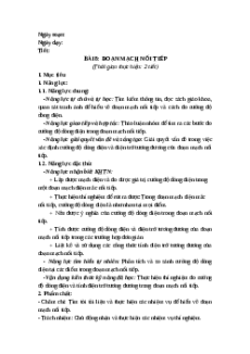 Giáo án Bài 8 Khoa học tự nhiên 9 Cánh diều (2024): Đoạn mạch nối tiếp