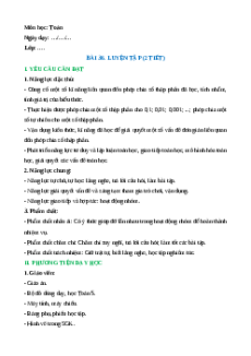 Giáo án Bài 36: Luyện tập Toán lớp 5 Cánh diều