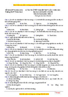 Đề thi thử Địa lí trường Triệu Sơn 2 - Thanh Hóa năm 2023
