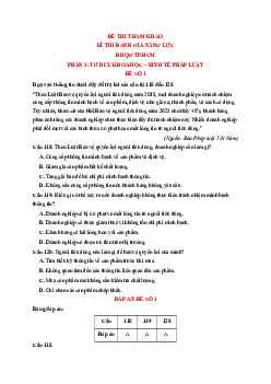 30+ Đề thi ĐGNL ĐHQG TP.HCM VACT môn Kinh tế pháp luật