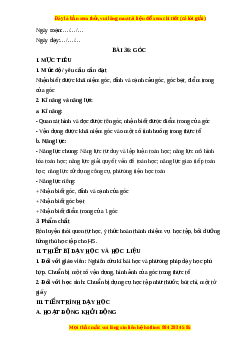 Giáo án Góc Toán 6 Kết nối tri thức
