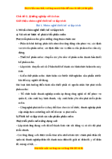 Lý thuyết Tin học 10 Cánh diều Chủ đề G Bài 1: Nhóm nghề thiết kế và lập trình