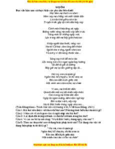 Phiếu bài tập Tuần 4 Mẹ ốm Ngữ văn 6