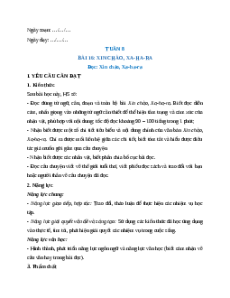 Giáo án Bài 16: Xin chào, Xa-ha-ra Tiếng Việt lớp 5 Kết nối tri thức