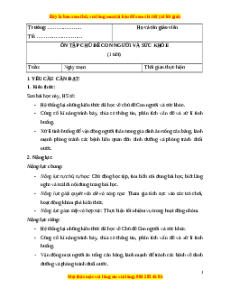 Giáo án Khoa học lớp 4 (Cánh diều): Ôn tập chủ đề Con người và sức khỏe