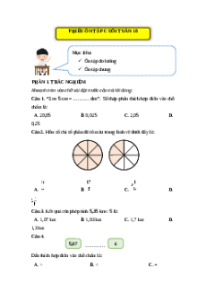 Bài tập cuối tuần Toán lớp 5 Kết nối tri thức Tuần 18