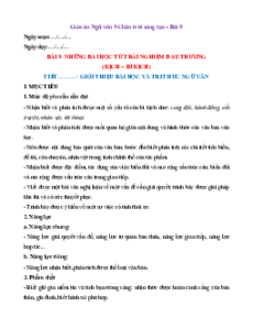 Giáo án Những bài học từ trải nghiệm đau thương (Kịch - bi kịch) 2024 Chân trời sáng tạo