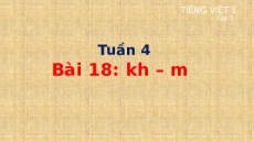 Giáo án Powerpoint Bài 18: kh, m Tiếng việt lớp 1 Cánh diều