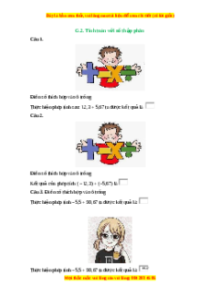 Trắc nghiệm Tính toán với số thập phân Toán 6 Kết nối tri thức