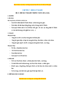 Giáo án Toán 8 Định lí Thalès trong tam giác Chân trời sáng tạo
