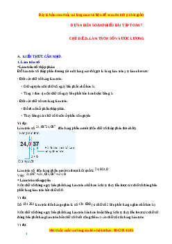 Chuyên đề Làm tròn và ước lượng Toán 7 Cánh diều