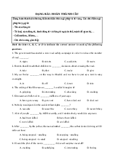 13 Dạng bài hay gặp trong đề thi vào 10 Tiếng Anh 2025
