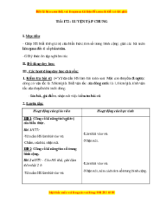 Giáo án Bài 172 Toán lớp 5: Luyện tập chung (Trang 178)
