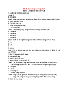 Bài tập Tiếng việt nâng cao lớp 4 Học kì 1