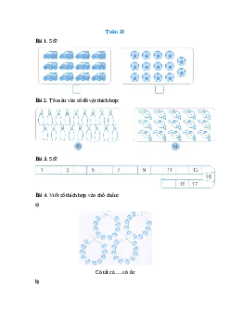 Bài tập cuối tuần Toán lớp 1 Tuần 20 Cánh diều (có lời giải)