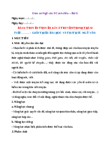 Giáo án Truyện truyền kì và truyện trinh thám (2024) Cánh diều