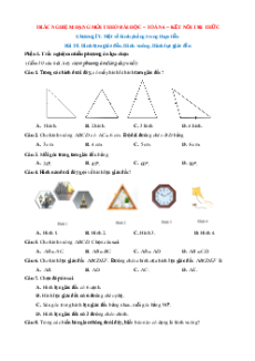 Trắc nghiệm Toán 6 KNTT Chương 4 (có đúng sai, trả lời ngắn)