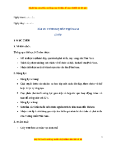 Giáo án Bài 19 Lịch sử 6 Cánh diều (2024): Vương quốc Phù Nam