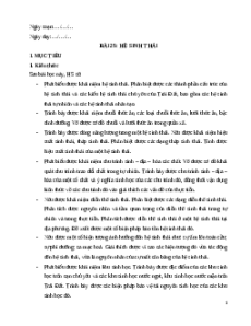 Giáo án Bài 25 Sinh học 12 Chân trời sáng tạo: Hệ sinh thái