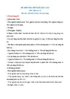 Bộ 3 đề thi Cuối kì 2 Hóa học 12 Kết nối tri thức có đáp án