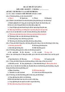 Câu hỏi ôn tập + Đề kiểm tra KTPL 10 Chủ đề 2 (chung cho ba sách)
