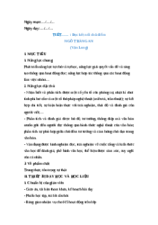 Giáo án Ngõ Tràng An Ngữ Văn 12 Chân trời sáng tạo