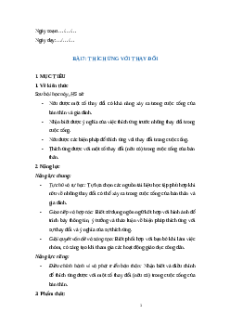 Giáo án Bài 7: Thích ứng với thay đổi Giáo dục công dân 9 Cánh diều
