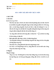 Giáo án Điện thế, hiệu điện thế, tụ điện Vật lí 11 Cánh diều