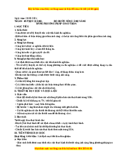 Giáo án Vật lí 12 Bài 29: Thực hành Đo bước sóng ánh sáng bằng phương pháp giao thoa