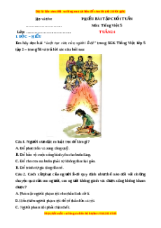 Bài tập cuối tuần Tiếng việt 5 Tuần 24 (có lời giải)