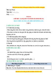 Giáo án Thực hành lắp ghép, xếp hình Toán lớp 1 Kết nối tri thức
