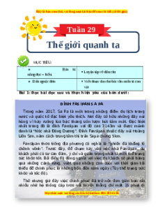 Bài tập cuối tuần Tiếng Việt 4 Tuần 29 Chân trời sáng tạo (có lời giải)