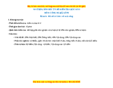 Đề thi cuối kì 2 Công nghệ 8 Kết nối tri thức - Đề 1