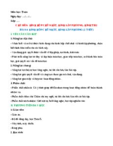 Giáo án Hình hộp chữ nhật, hình lập phương Toán lớp 5 Chân trời sáng tạo