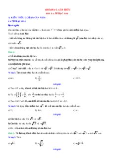 Chuyên đề dạy thêm Toán 9 Chương 3 Chân trời sáng tạo mới nhất