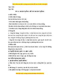 Giáo án Đoạn thẳng. Độ dài đoạn thẳng Toán 6 Chân trời sáng tạo