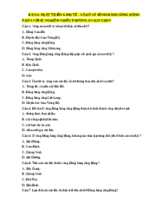 Trắc nghiệm Bài 24: Phát triển kinh tế - xã hội ở Đồng bằng sông Hồng Địa lí 12 Đúng-Sai, Trả lời ngắn sách mới 2025